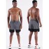imageNELEUS Mens 2 in 1 Running Shorts with LinerDry Fit Workout Shorts with Pockets6094 BlackGreyBlue 3 Pack