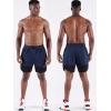 imageNELEUS Mens 2 in 1 Running Shorts with LinerDry Fit Workout Shorts with Pockets6094 BlackGreyNavy Blue 3 Pack