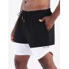 imageNELEUS Mens 2 in 1 Running Shorts with LinerDry Fit Workout Shorts with Pockets6094 BlackGreyRed 3 Pack