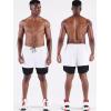imageNELEUS Mens 2 in 1 Running Shorts with LinerDry Fit Workout Shorts with Pockets6094 BlackGreyWhite 3 Pack