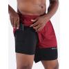 imageNELEUS Mens 2 in 1 Running Shorts with LinerDry Fit Workout Shorts with Pockets6094 BlackRedBlue 3 Pack