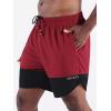 imageNELEUS Mens 2 in 1 Running Shorts with LinerDry Fit Workout Shorts with Pockets6094 BlackRedBlue 3 Pack