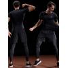 imageNELEUS Mens Compression Baselayer Athletic Workout T Shirts5022 BlackGreyBlue