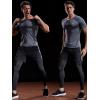 imageNELEUS Mens Compression Baselayer Athletic Workout T Shirts5022 BlackGreyNavy Blue