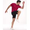 imageNELEUS Mens Dry Fit Athletic Running Shirt5012 BlackGreyRed