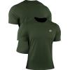 imageNELEUS Mens Dry Fit Athletic Running Shirt508 BlackGreyOlive Green 3 Pack