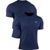 imageNELEUS Mens Dry Fit Athletic Running Shirt508 YellowNavyBlue 3 Pack