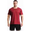 imageNELEUS Mens Dry Fit Athletic Running ShirtZ027 BlackBlueRed 3 Pack
