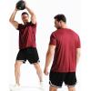 imageNELEUS Mens Dry Fit Athletic Running ShirtZ027 BlackBlueRed 3 Pack