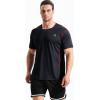 imageNELEUS Mens Dry Fit Athletic Running ShirtZ027 BlackGreyBlue 3 Pack