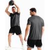imageNELEUS Mens Dry Fit Athletic Running ShirtZ027 BlackGreyBlue 3 Pack