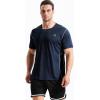 imageNELEUS Mens Dry Fit Athletic Running ShirtZ027 BlackGreyNavy Blue 3 Pack