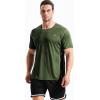 imageNELEUS Mens Dry Fit Athletic Running ShirtZ027 BlackGreyOlive Green 3 Pack