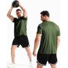 imageNELEUS Mens Dry Fit Athletic Running ShirtZ027 BlackGreyOlive Green 3 Pack