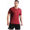 imageNELEUS Mens Dry Fit Athletic Running ShirtZ027 BlackGreyRed 3 Pack