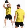 imageNELEUS Mens Dry Fit Athletic Running ShirtZ027 RedYellowBlue 3 Pack