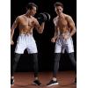 imageNELEUS Mens Lightweight Workout Athletic Shorts with Pockets6056 2 Packblack white