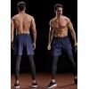 imageNELEUS Mens Lightweight Workout Athletic Shorts with Pockets6056 BlueNavy BlueRed 3 Pack