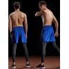 imageNELEUS Mens Lightweight Workout Athletic Shorts with Pockets6056 BlueNavy BlueRed 3 Pack