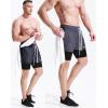 imageNELEUS Mens Lightweight Workout Athletic Shorts with Pockets6071 Dark Greyblack olive Green 2 Pack