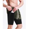 imageNELEUS Mens Lightweight Workout Athletic Shorts with Pockets6071 Dark Greyblack olive Green 2 Pack
