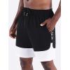 imageNELEUS Mens Lightweight Workout Athletic Shorts with Pockets6093 BlackBlue 2 Pack