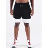 imageNELEUS Mens Lightweight Workout Athletic Shorts with Pockets6093 BlackBlue 2 Pack