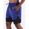 imageNELEUS Mens Lightweight Workout Athletic Shorts with Pockets6093 BlackBlue 2 Pack