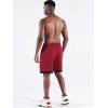 imageNELEUS Mens Lightweight Workout Athletic Shorts with Pockets6095 BlackBlueRed 3 Pack