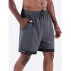 imageNELEUS Mens Lightweight Workout Athletic Shorts with Pockets6095 BlackGreyBlue 3 Pack