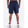 imageNELEUS Mens Lightweight Workout Athletic Shorts with Pockets6095 BlackGreyNavy Blue 3 Pack