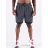 imageNELEUS Mens Lightweight Workout Athletic Shorts with Pockets6095 BlackGreyRed 3 Pack