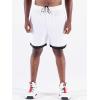 imageNELEUS Mens Lightweight Workout Athletic Shorts with Pockets6095 BlackGreyWhite 3 Pack