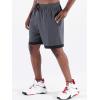 imageNELEUS Mens Lightweight Workout Athletic Shorts with Pockets6095 BlackGreyWhite 3 Pack