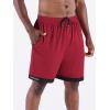 imageNELEUS Mens Lightweight Workout Athletic Shorts with Pockets6095 RedBlueNavy 3 Pack