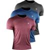 imageNELEUS Mens Dry Fit Athletic Running Shirt506 BlackBlueRed