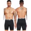 imageNELEUS 3 or 6 Pack Compression Shorts for Men Spandex Sport Shorts Running Athletic Workout Performance Baselayer Underwear6011 Black 2pcs grey2pcs navy Blue 2 Pcs