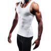 imageNELEUS Mens 3 Pack Athletic Compression Under Base Layer Sport Tank Top01 3 Packwhite