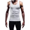 imageNELEUS Mens 3 Pack Athletic Compression Under Base Layer Sport Tank Top01 3 Packwhite