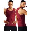 imageNELEUS Mens 3 Pack Dry Fit Compression Tank Top5074 Light GreenSlate GrayRed 3 Pack