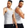 imageNELEUS Mens 3 Pack Dry Fit Compression Tank Top5074 Light GreyNavyLight Green 3 Pack