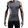 imageNELEUS Mens 3 Pack Dry Fit Compression Tank Top803 BlackGreyNavy Blue 3 Pack