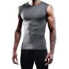 imageNELEUS Mens 3 Pack Dry Fit Compression Tank Top803 BlackGreyWhite 3 Pack