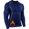 imageNELEUS Mens 3 Pack Dry Fit Long Sleeve Compression Shirts Workout Running Shirts5030 Black navy Blue  White 3 Pack