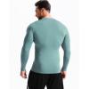 imageNELEUS Mens 3 Pack Dry Fit Long Sleeve Compression Shirts Workout Running ShirtsZ020 BlackGreyBlackish Green