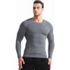 imageNELEUS Mens 3 Pack Dry Fit Long Sleeve Compression Shirts Workout Running ShirtsZ020 BlackGreyBlackish Green