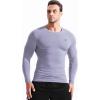 imageNELEUS Mens 3 Pack Dry Fit Long Sleeve Compression Shirts Workout Running ShirtsZ020 BlackGreyLight Purple