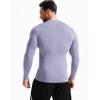 imageNELEUS Mens 3 Pack Dry Fit Long Sleeve Compression Shirts Workout Running ShirtsZ020 BlackGreyLight Purple
