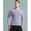 imageNELEUS Mens 3 Pack Dry Fit Long Sleeve Compression Shirts Workout Running ShirtsZ020 BlackGreyLight Purple