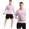 imageNELEUS Mens 3 Pack Dry Fit Long Sleeve Compression Shirts Workout Running ShirtsZ020 BlackGreyPink
